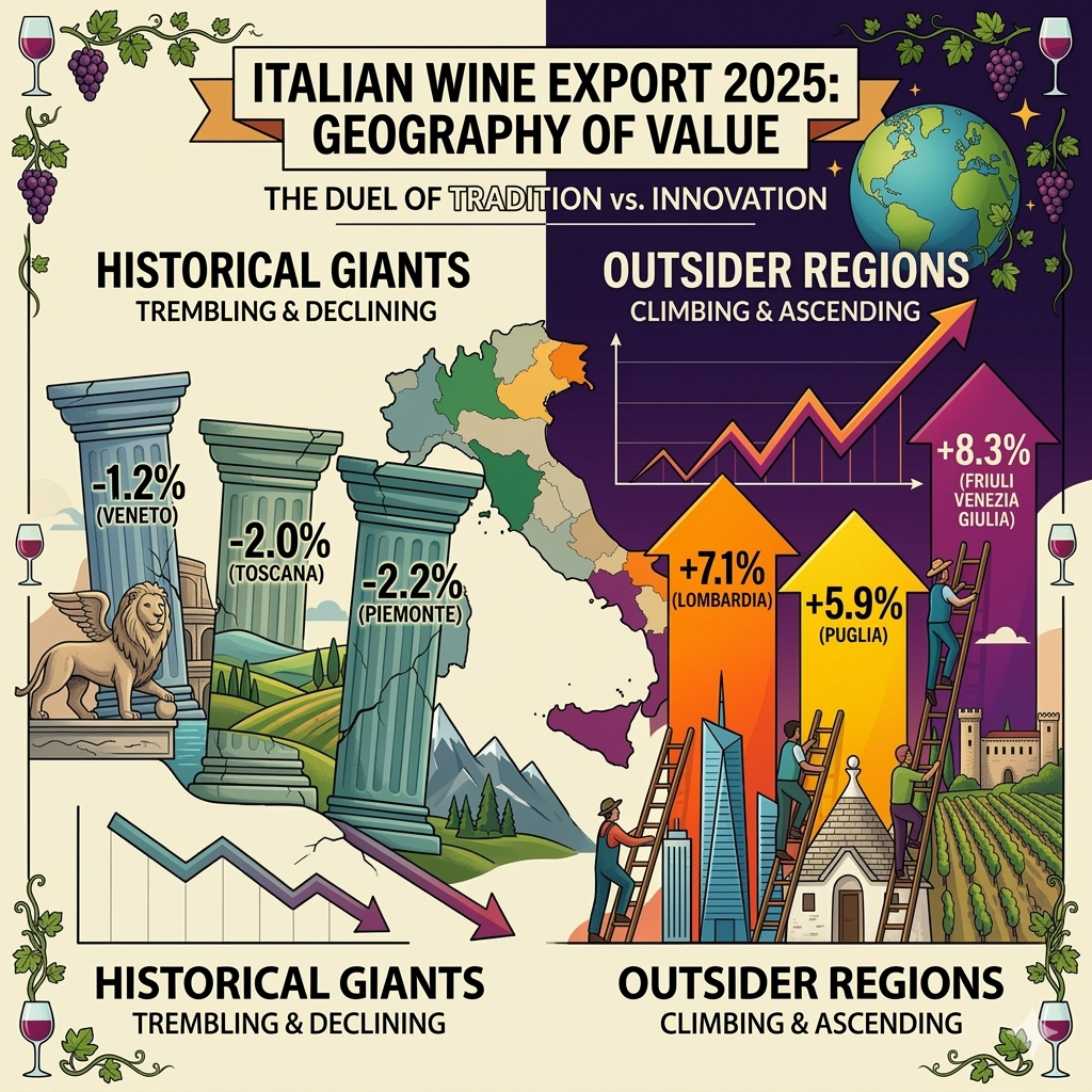 Geografia del Valore – L’Export 2025 – La Nuova Italia del Vino